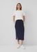 s.Oliver Midi rok in gemengde modal met elastische taille voor dames