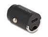 DeLOCK 64278 Universele Autolader met Sigarettenaansteker, Zwart, Snel Opladen (30W, USB-C PD 3.0)