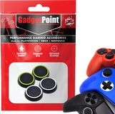 Gadgetpoint - Manette pour PlayStation, PS5, Xbox X/S, One & Switch Pro Controller - Gaming Thumbgrips - Performance Anti-Slip Thumbsticks - Accessoires de protection - Noir Vert Clair et Noir Blanc