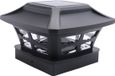 OEM NCD E-Commerce Handel GmbH Zonne-paalkapverlichting LED-dekhekkap Zwart Vierkant Kunststof