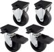 Ferplast Set Wielen Atlas 50/60 - Hondentransportbox - Zwart 4 stuks