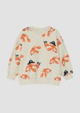 s.Oliver Sweatshirt Lichtbeige Dierenprint Katoen Ronde Hals Lange Mouw Regular Fit Kinderen