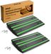 Pyle Oprijplaat Set van 2 – Rubber Drempelhulp 60 cm – Antislip Oprijramp voor Auto, Vrachtwagen, Camper of Heftruck – Met Reflecterende Groene Strip