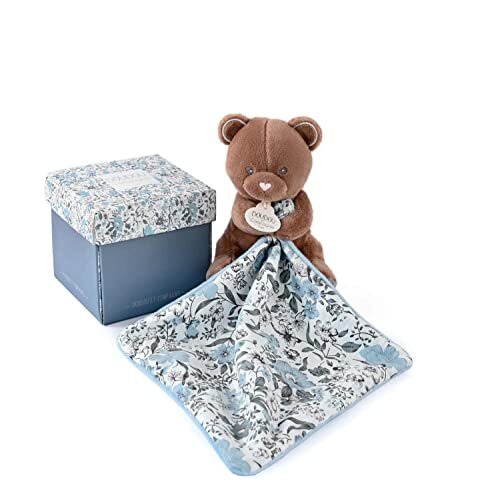 Doudou et Compagnie - Boh'aime DC4019 Pantin beer met knuffeldier, bruin, 12 cm, geboortecadeau, mooie geschenkdoos