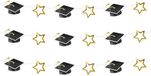 Boland Hangdecoratie slinger geslaagd thema - 3x - zwart/goud - karton - 3 meter - examenfeest versiering