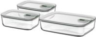 Mepal Glazen Vershouddoos set EasyClip - 2x 1000 + 2250 ml - Nordic sage
