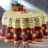 PROMO LINGE Provençaals rond tafelkleed 180 cm polyester rood