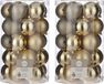 House of Seasons Onbreekbare kunststof kerstballen goud pakket 50-delig - Gouden kerstballen 8 cm - Kerstboomversiering