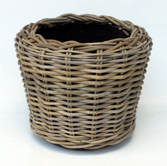 NATURN LIVING Rotan Drypot - ø 34 x 30 cm - Grijs - Plantenmand