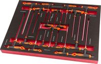 HBM 18-delige T-grepenset foam inlay voor gereedschapswagen