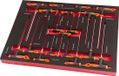 HBM 18-delige T-grepenset foam inlay voor gereedschapswagen