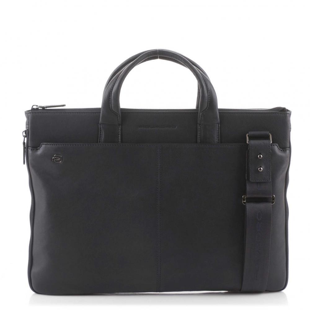 Piquadro Black Square Briefcase 15 blue