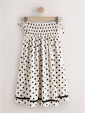 Next Dames Gerimpelde Halflange Rok Crème