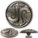 Set de 3 fermoirs à vis Concho, oiseaux celtiques, alliage de zinc, 24 mm
