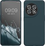 kwmobile telefoonhoesje geschikt voor OnePlus 11 - Hoesje met siliconen coating - Smartphone case in leisteen