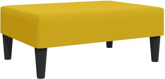 vidaXL Voetenbank 77x55x31 cm fluweel geel
