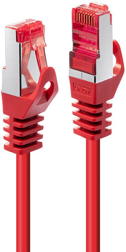 LINDY 47362 RJ45 Netwerkkabel, patchkabel CAT 6 S/FTP 1.00 m Rood