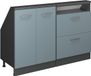 Vicco R-Line Keukenkast voor schuine wand – 120 cm Set van 2 Blauw-grijs/antraciet