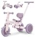 Tricycle 5-en-1 avec fonction équilibreuse et guidon de poussée, couleur violet, à partir de 1 an