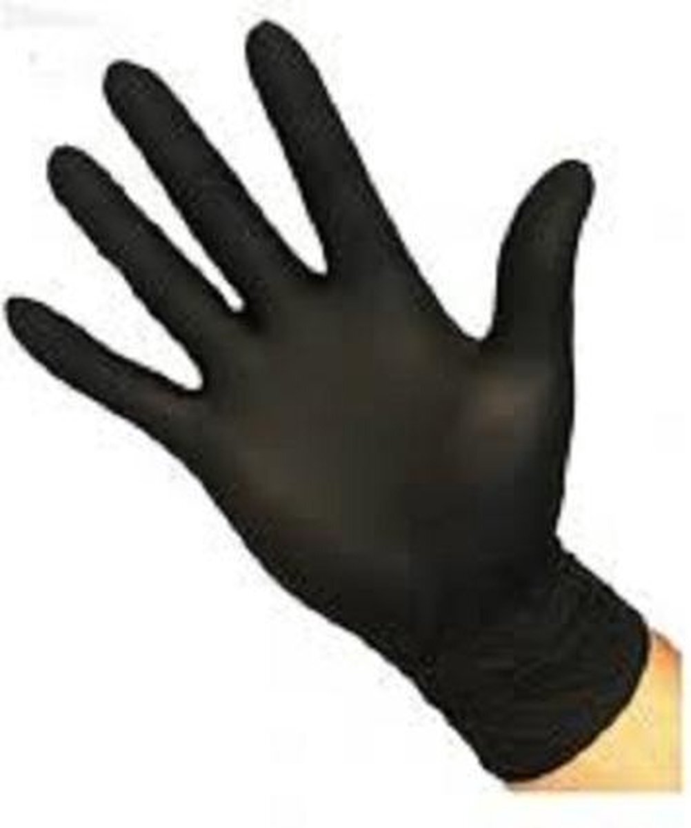 Abena wegwerp handschoenen nitril 100 stuks ongepoederd S zwart merk