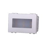 IXTRIMA Led-inbouwlamp, 3 modules, warmwit, 3000 K, compatibel met BTicino Living, wit