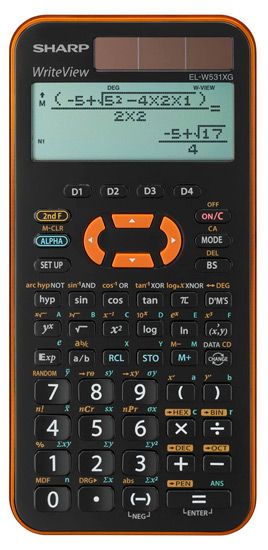 Sharp EL-W531XGYR - Wetenschappelijke Rekenmachine - Zwart/Oranje