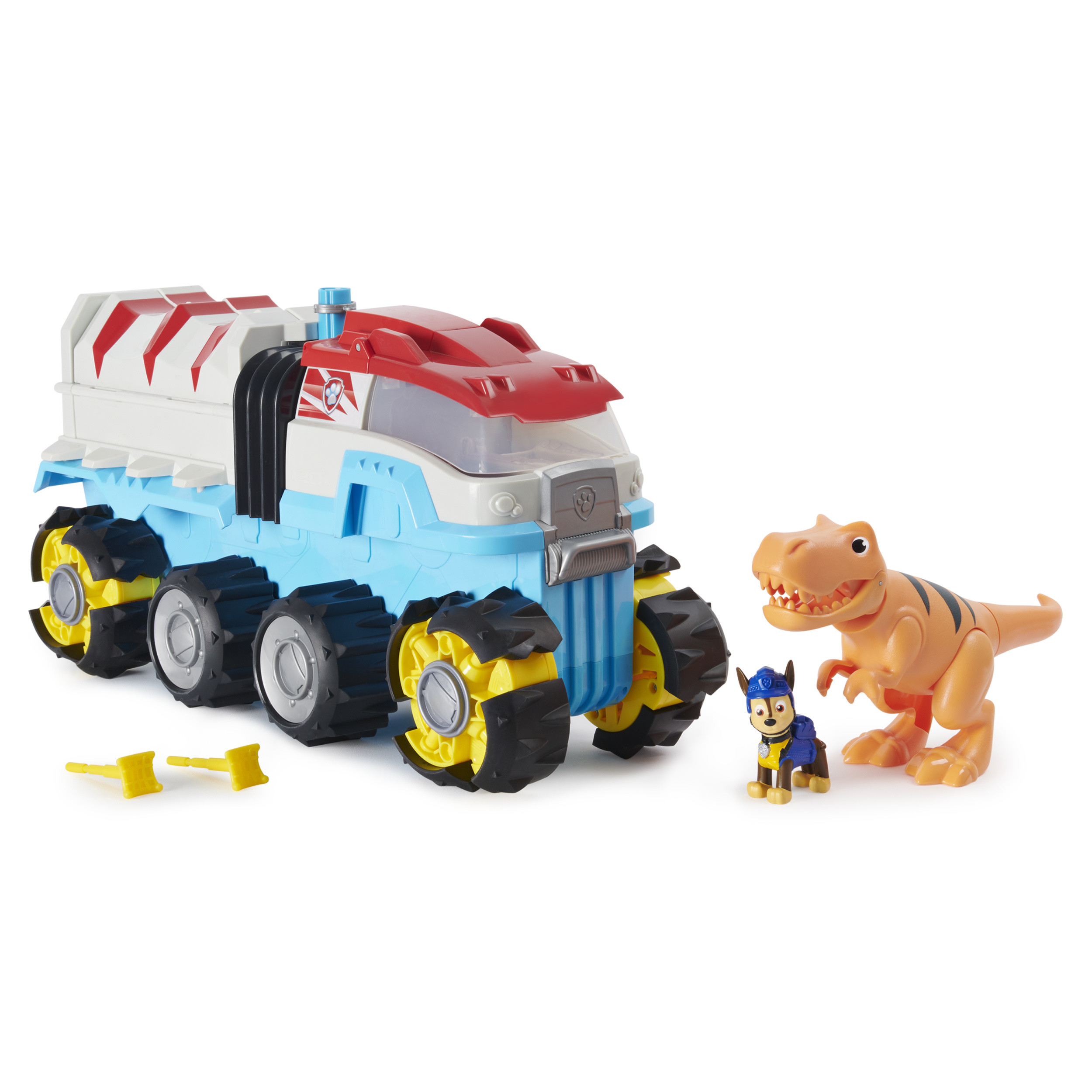 Spin Master PAW Patrol Dino Rescue - Dino Patroller - Gemotoriseerd teamvoertuig met unieke Chase- en T. Rex-figuren