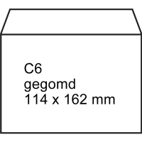 - Dienst envelop wit 114 x 162 mm C 6 gegomd 500 stuks