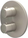 IVY Bond Pièce de finition Thermostat encastré avec inverseur 2 voies avec rosace ronde - Nickel brossé PVD