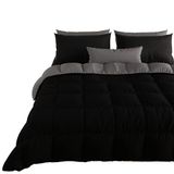 PETTI Artigiani Italiani - Winterdekbed 240x260 cm 2-Persoons, Warm Dubbelzijdig Dekbed Zwart, Anti-allergisch Microvezel 300g/m², Zacht en Behaaglijk, Made in Italy