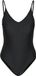 Pieces Dames Badpak PCBAOMI Ronde Hals Effen Zwart - Maat S