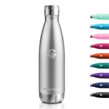 Thermosfles 500 ml, vacuüm drinkfles van roestvrij staal, lekvrij, BPA-vrij, geschikt voor koolzuurhoudende dranken, voor sport, school, universiteit, yoga, sport, fiets, camping, bubbels, gym
