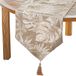 DRW Tafelloper van polyester, crèmekleurig, 30 x 1 x 180 cm