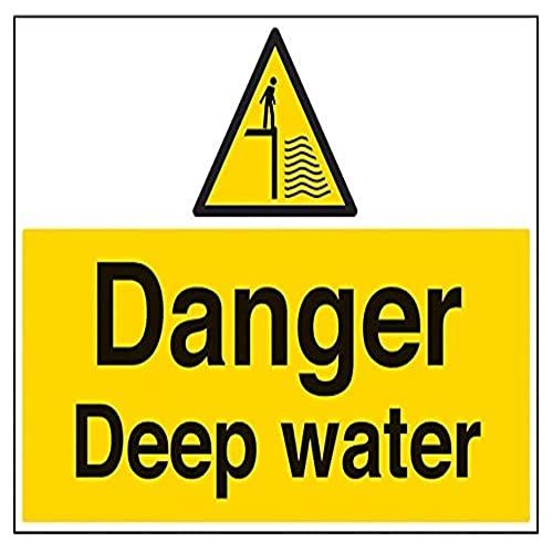 VSafety 66016BR-R "Gevaar Diep Water" Waarschuwingsbord - 600x450mm