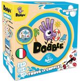 Asmodee Dobble: waterdicht, kaartspel voor het hele gezin, Italiaanse editie, 8247, single