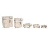 Fijalo DKD Home Decor Basket spelset 47 x 35 x 56 cm Polyester Spiralen (5 Stuks)