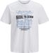 JACK & JONES JREBPAXTON SS TEE - Garçon - T-shirt - Blanc - Coton/Polyester - Taille XL