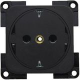 Häfele Prise Schuko 230 V kit d'encastrement série 10.000 module, argent mat