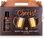 Accentra Cadeauset MEN'S COLLECTION in geschenkdoos, incl. 140ml bad & douchegel, 2 x borrelglas in biervorm (elk 4cl), geur: berk & ceder - bruin