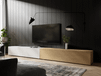 KINGSTON DUO Meuble tv-hifi 2 portes battantes 280 cm chêne/blanc mat