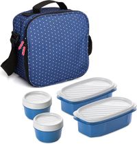 Tatay Urban Food Casual Srp 3 Dots Lunchbox Blauw