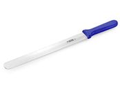 thermohauser Bakkersmes (roestvrij staal), aan beide zijden vlakgeslepen en met blauw kunststof handvat, 36 cm lemmet, blauw handvat