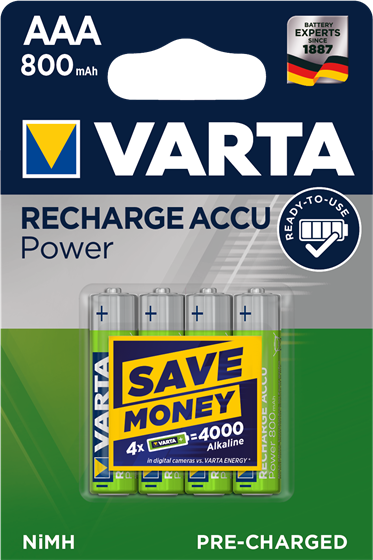 Varta oplaadbare batterijen - AA - 800 mAh - 4 stuks