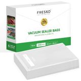 FRESKO Vacuümzakken voor levensmiddelen, 20 x 30 cm, 120 zakken, commerciële wafelvacuümzakken, BPA-vrij, bewaren, invriezen en vacuümkoken, BPA-vrij, geschikt voor alle vacuümmachines