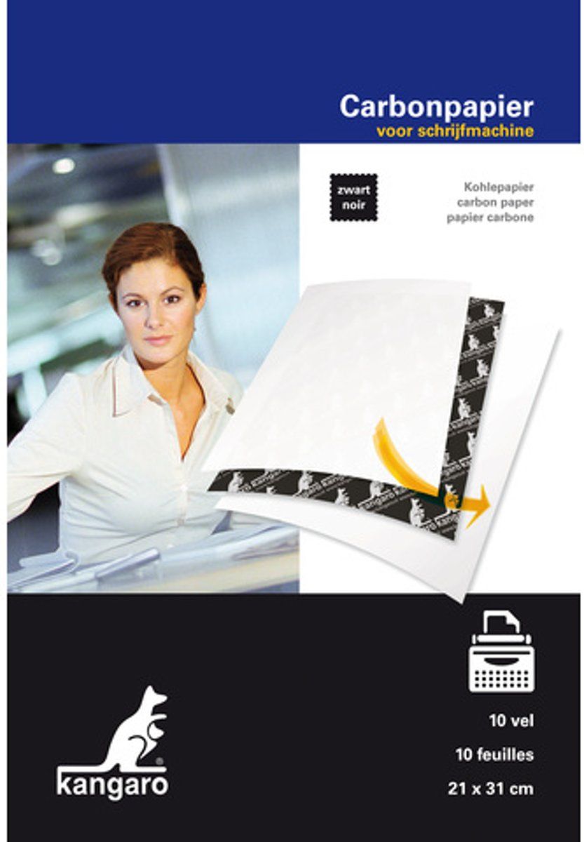Kangaro Carbon schrijfmachine A4 Zwart