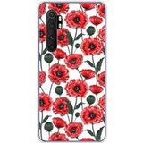 Xiaomi Mi Note 10 Lite Fleurs de pavot bedrukt siliconen hoesje