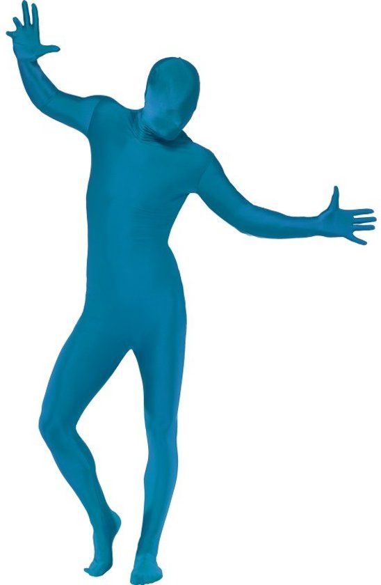 Smiffys Volwassenenkostuum second skin Blauw maat L