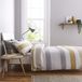 Catherine Lansfield Newquay Stripe Dekbedovertrek Set Katoen Oker 155x220+80x80