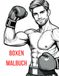 Boxen Malbuch: Malbuch Boxen, Malbuch kinder boxer, sport malbuch malbucher box, Malbuch mit Sportmotiven, Malbuch mit Kampfsportmotiven, Boxerin mit bandagierten Händen, über 40 Ausmalseiten