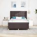 Prolenta Maison Exclusive - Boxspringbed met hoofdeinde, donkerbruin, 140 x 200 cm, gestoffeerd